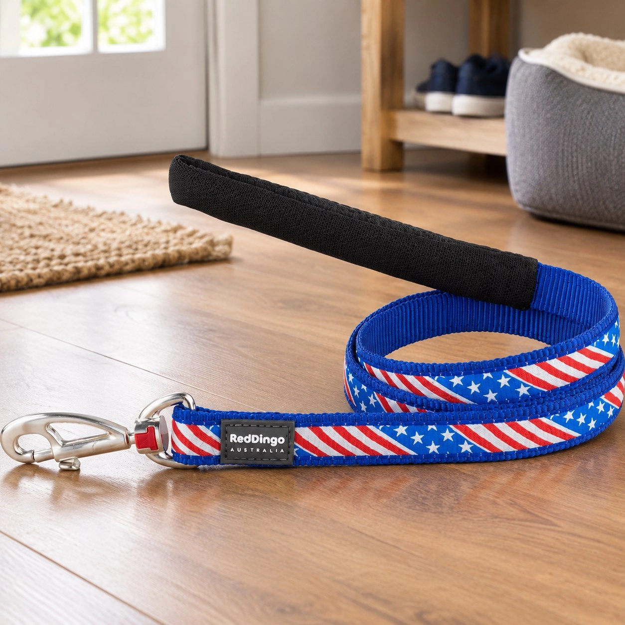 Smycz dla psa Red Dingo US Flag Blue 1,2 m 1.2 x 120 cm — Obroże, smycze i szelki
