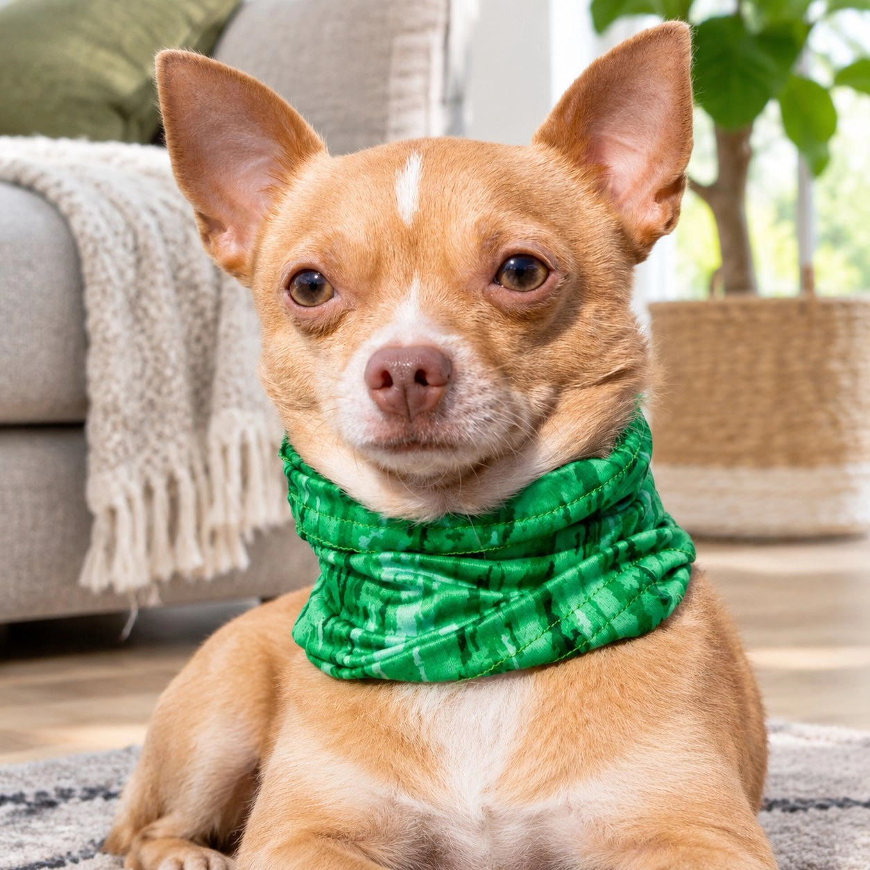 Pup Scruffs Green Bark Komin dla psa — Ubranka dla psów