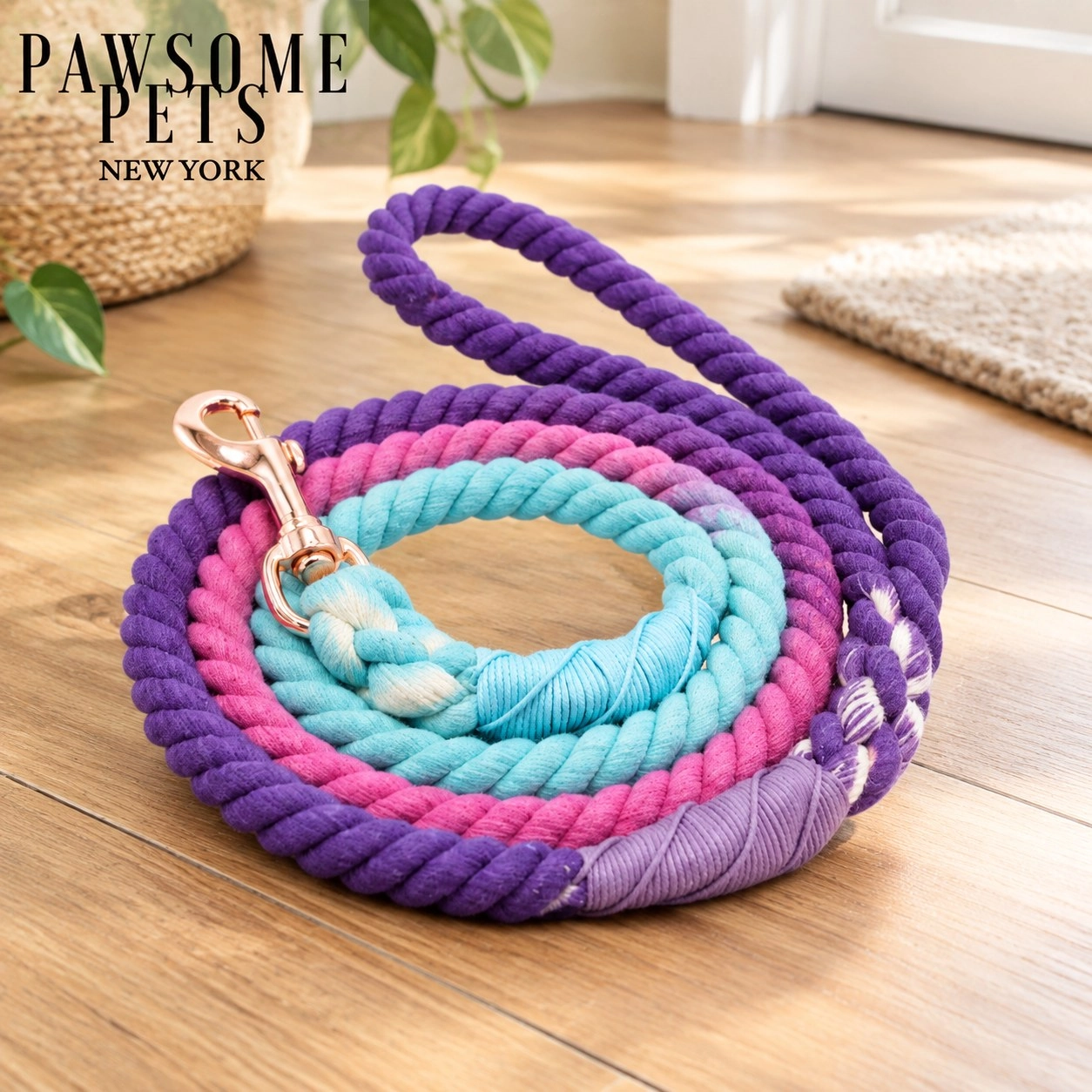 Pawsome Pets New York Smycz linowa - Gladiolus — Obroże, smycze i szelki