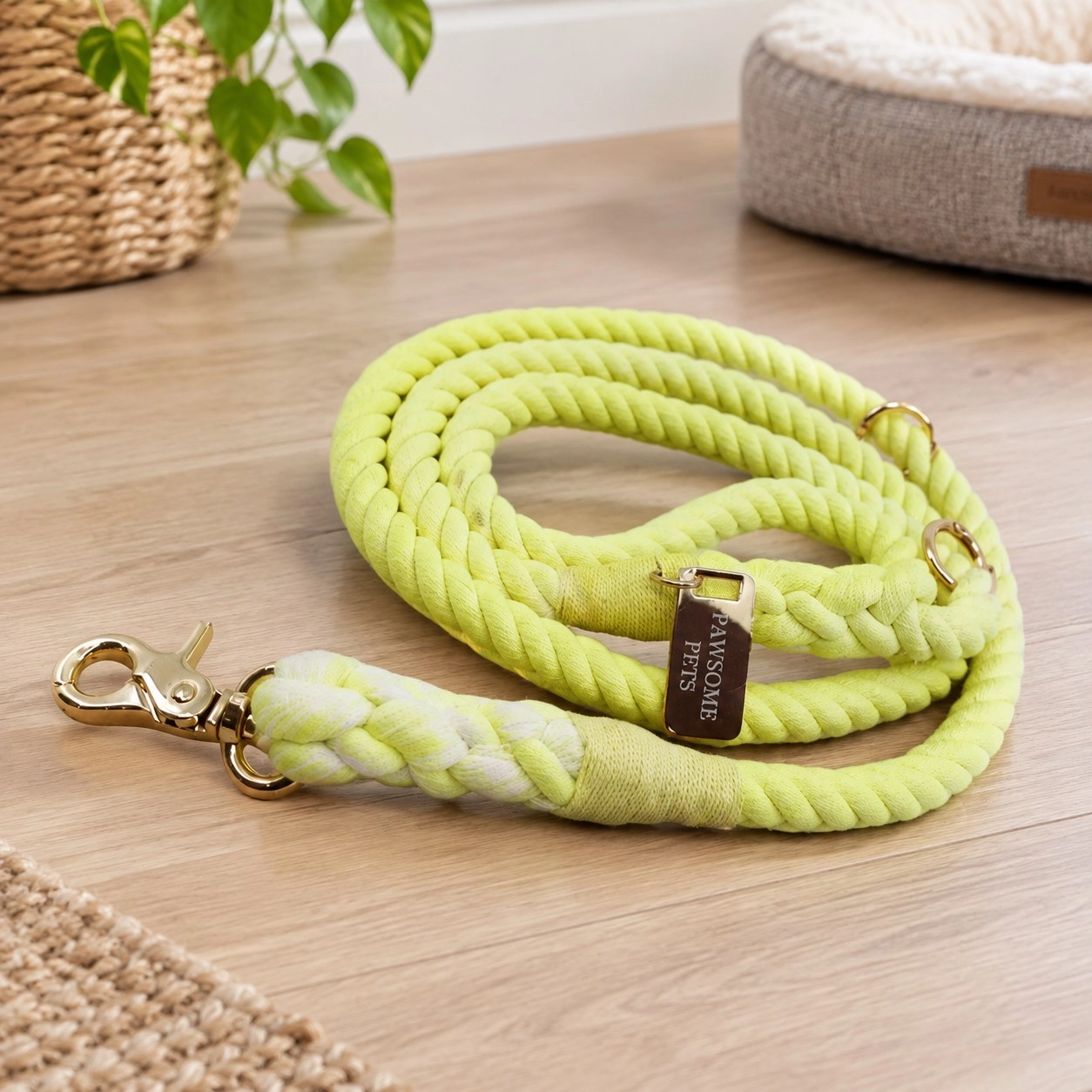 Rope leash - Lemon — Collars, leads and harnesses