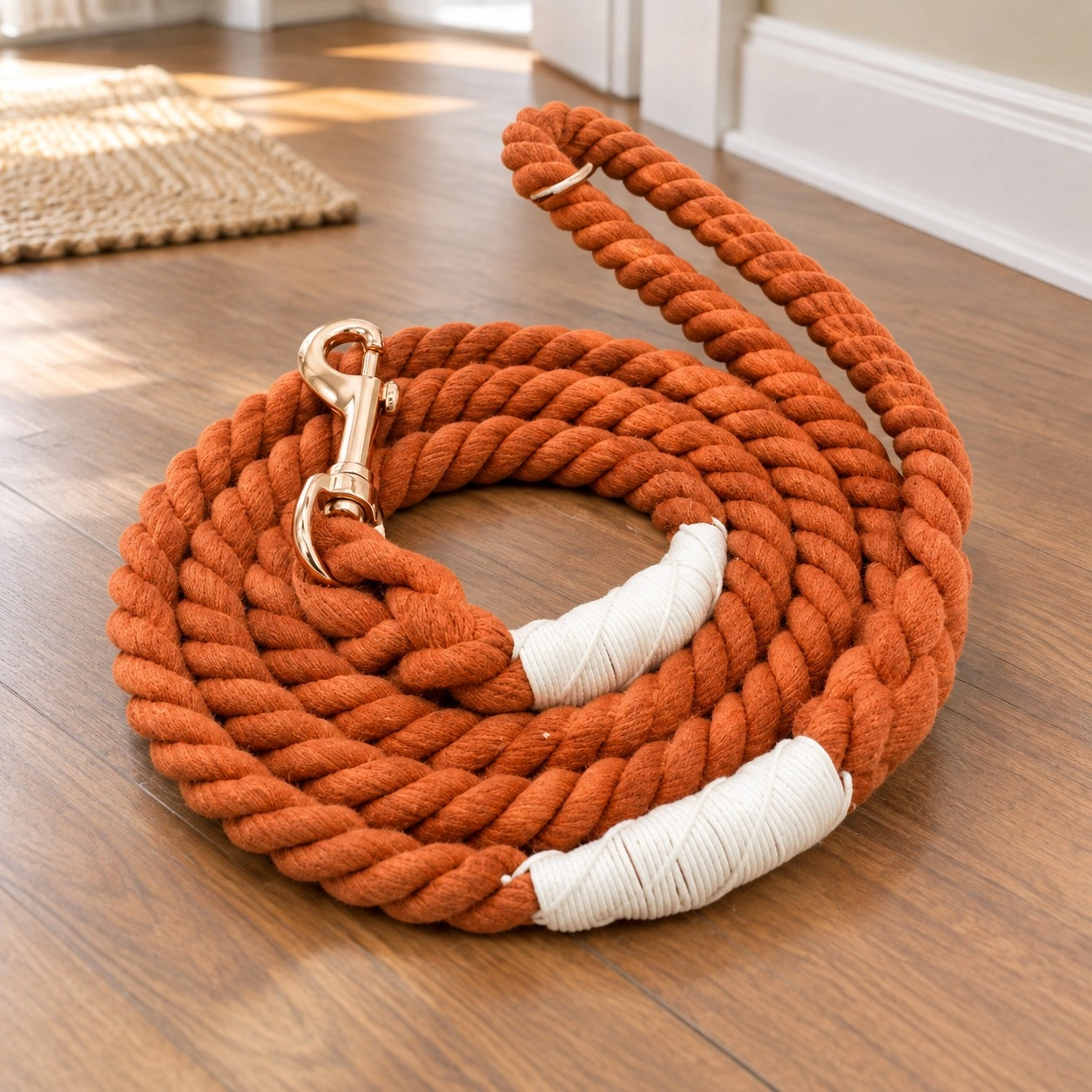 Pawsome Pets New York Smycz linowa - Pumpkin spice — Obroże, smycze i szelki