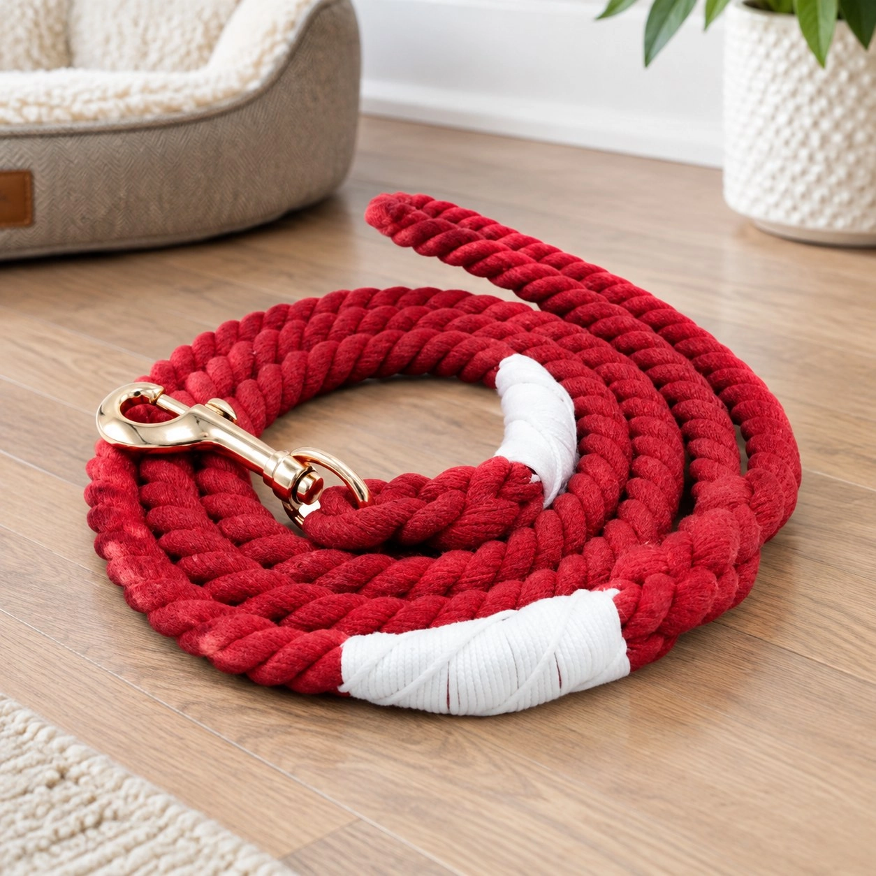 Pawsome Pets New York Smycz linowa - Spainish red — Obroże, smycze i szelki