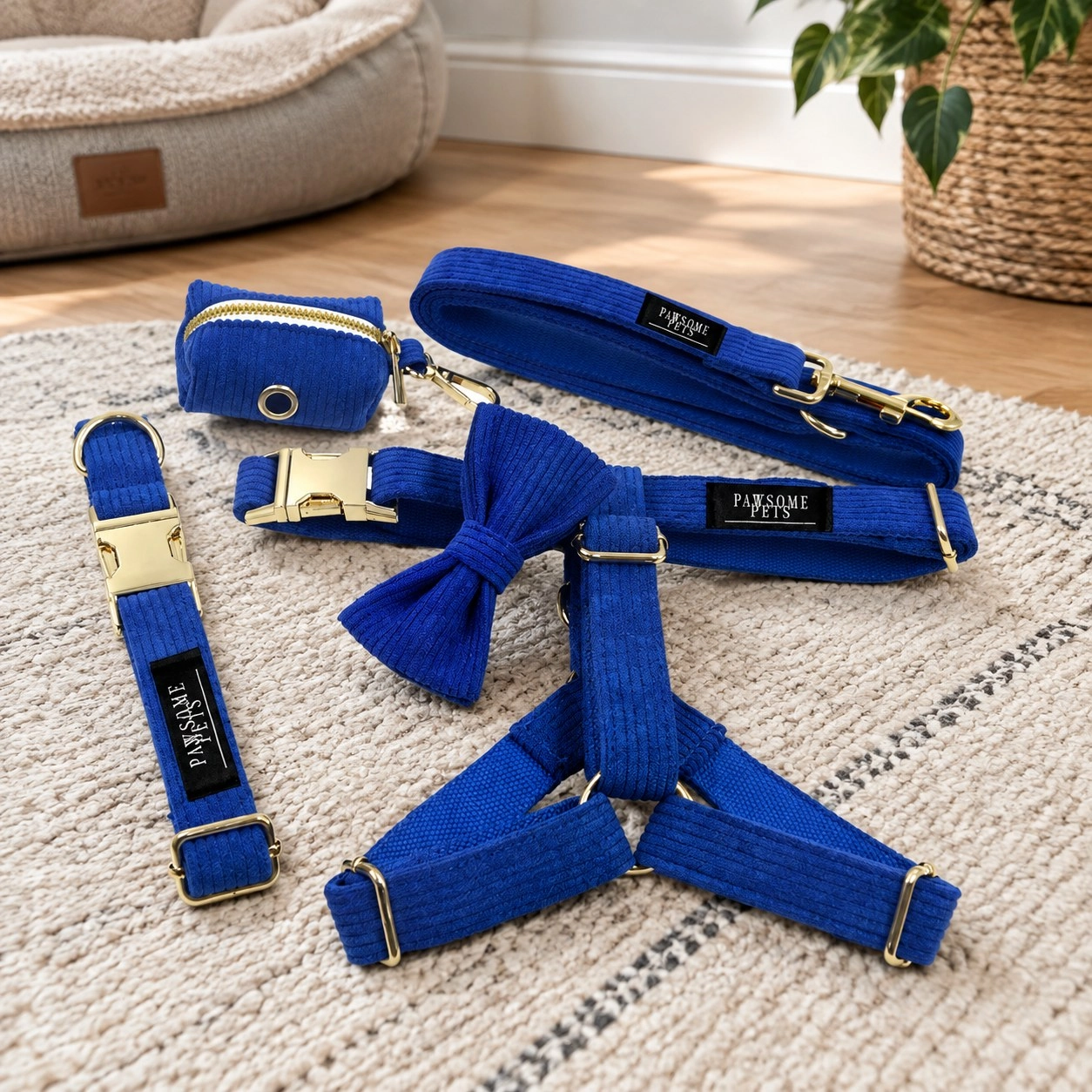 Pawsome Pets New York Zestep step-in - Niebieski (5 sztuk) — Obroże, smycze i szelki