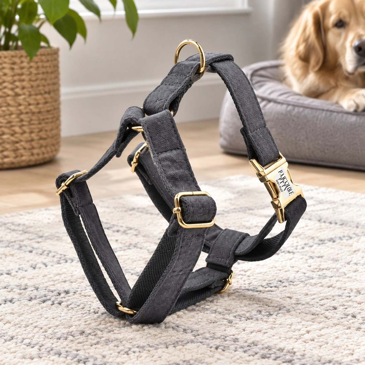 Pawsome Pets New York Szelki step-in - Ciemnoszary — Obroże, smycze i szelki