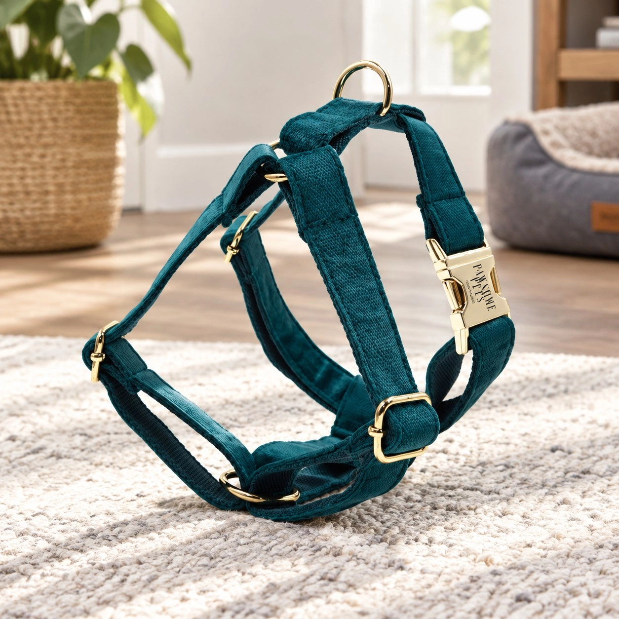 Pawsome Pets New York Szelki step-in - Szmaragdowy — Obroże, smycze i szelki