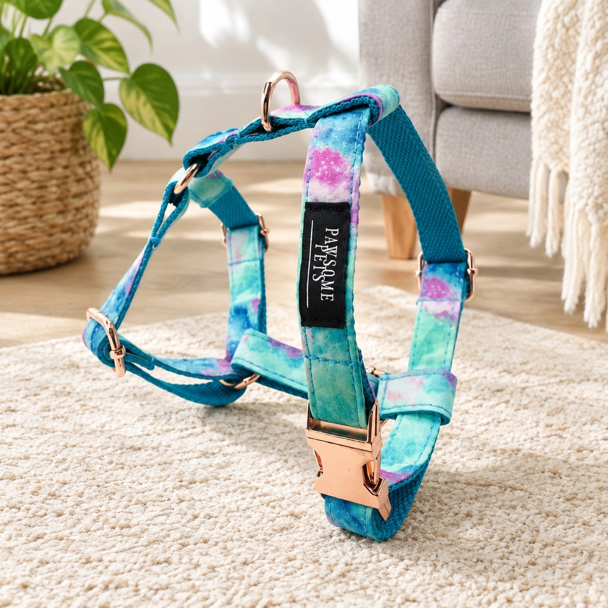 Pawsome Pets New York Szelki step-in - Niebo — Obroże, smycze i szelki