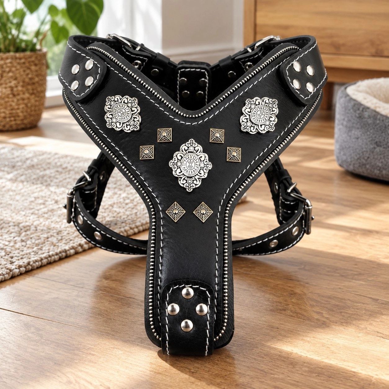 Bestia Szelki "Aztec" BLACK — Obroże, smycze i szelki