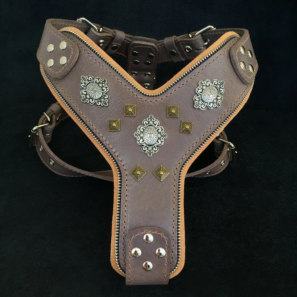 Bestia The "Aztec" Grey Harness — Obroże, smycze i szelki