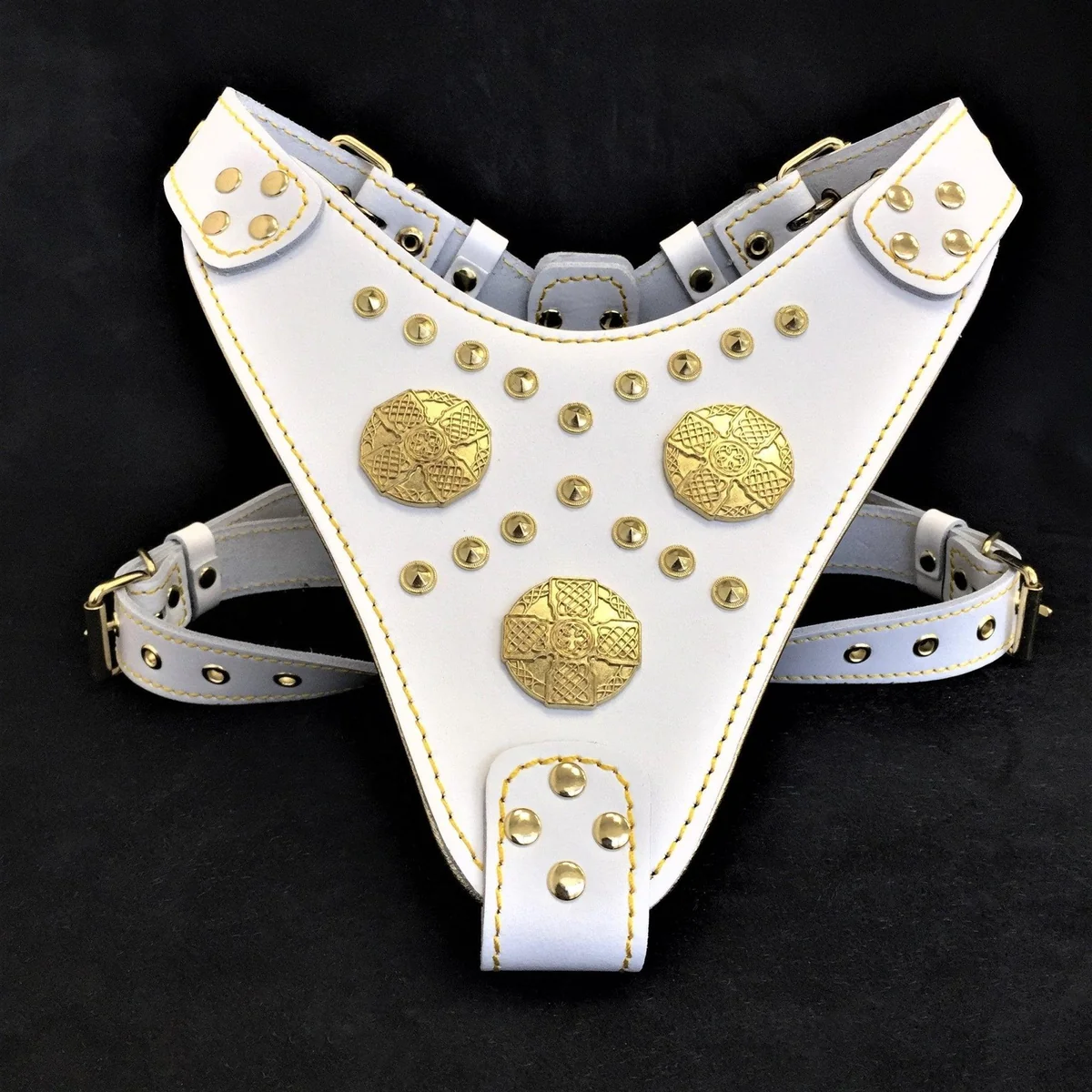 Bestia The "Maximus" harness White — Obroże, smycze i szelki