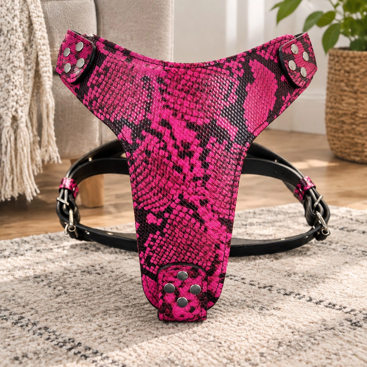 Bestia Szelki „Rock Python” PINK — Obroże, smycze i szelki