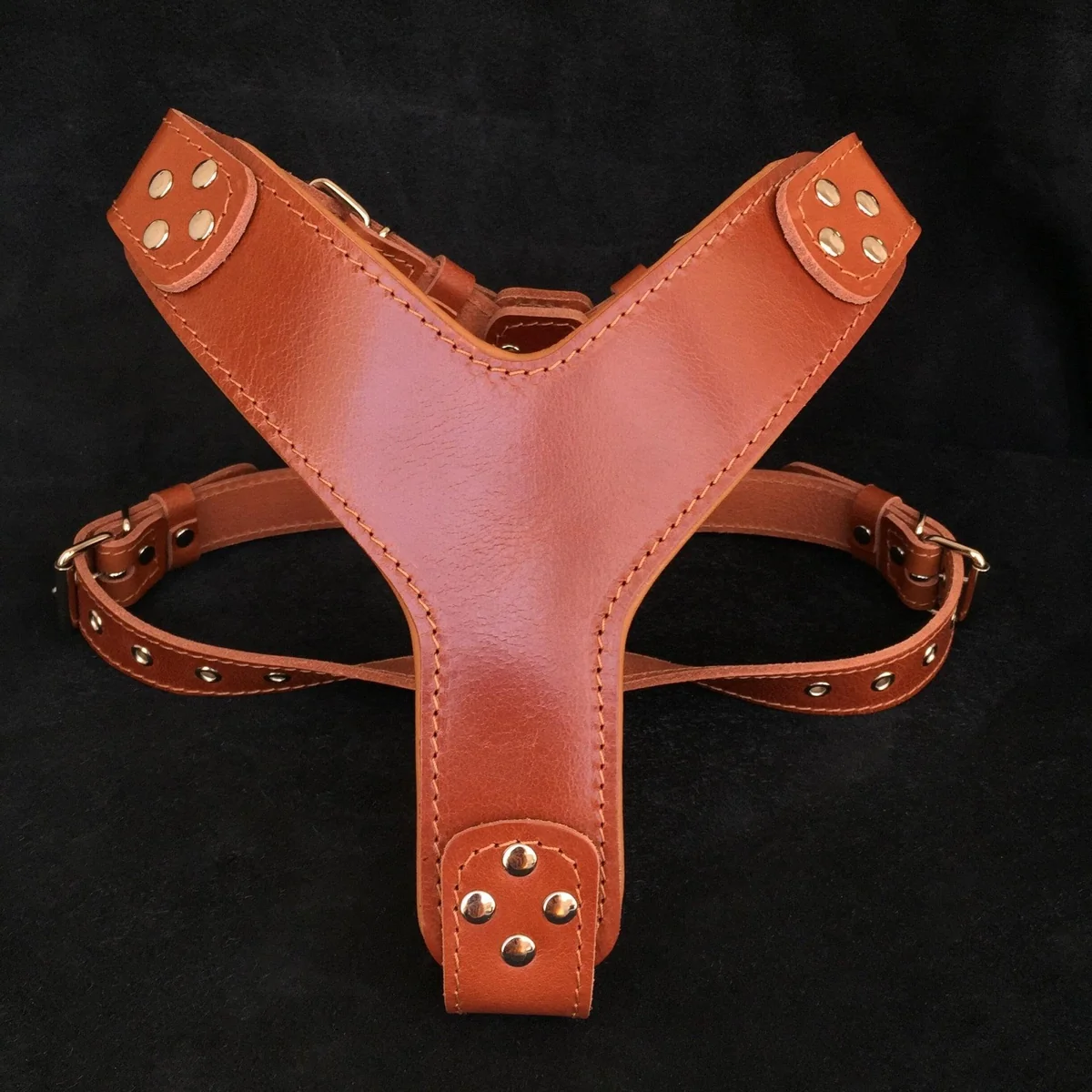 Bestia The ''Style'' harness Brown — Obroże, smycze i szelki