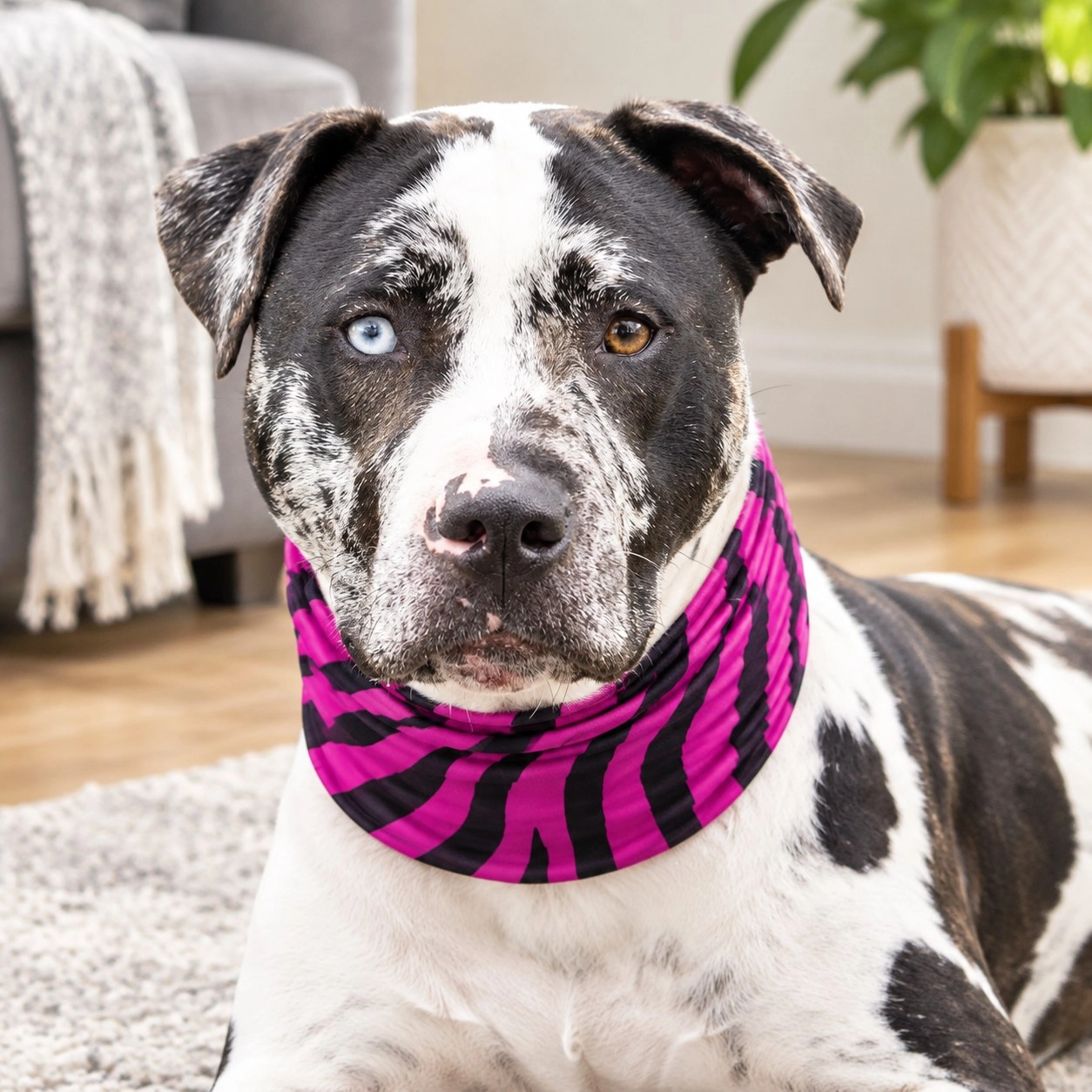 Pup Scruffs Zebra Pink Komin dla psa — Ubranka dla psów